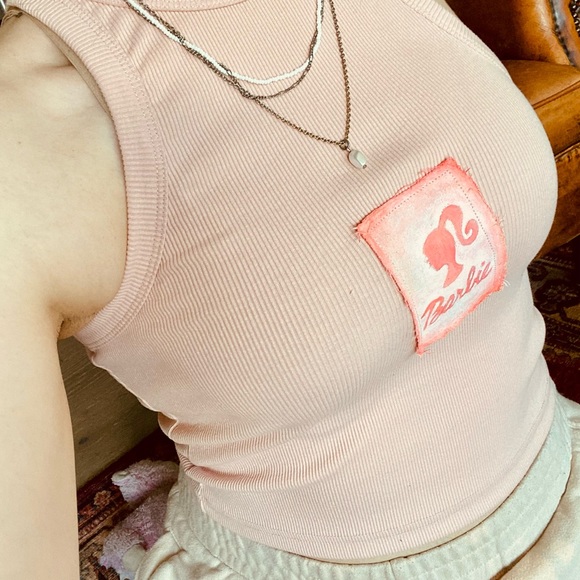 Pink Barbie H&M Handpainted Tank - Picture 3 of 3